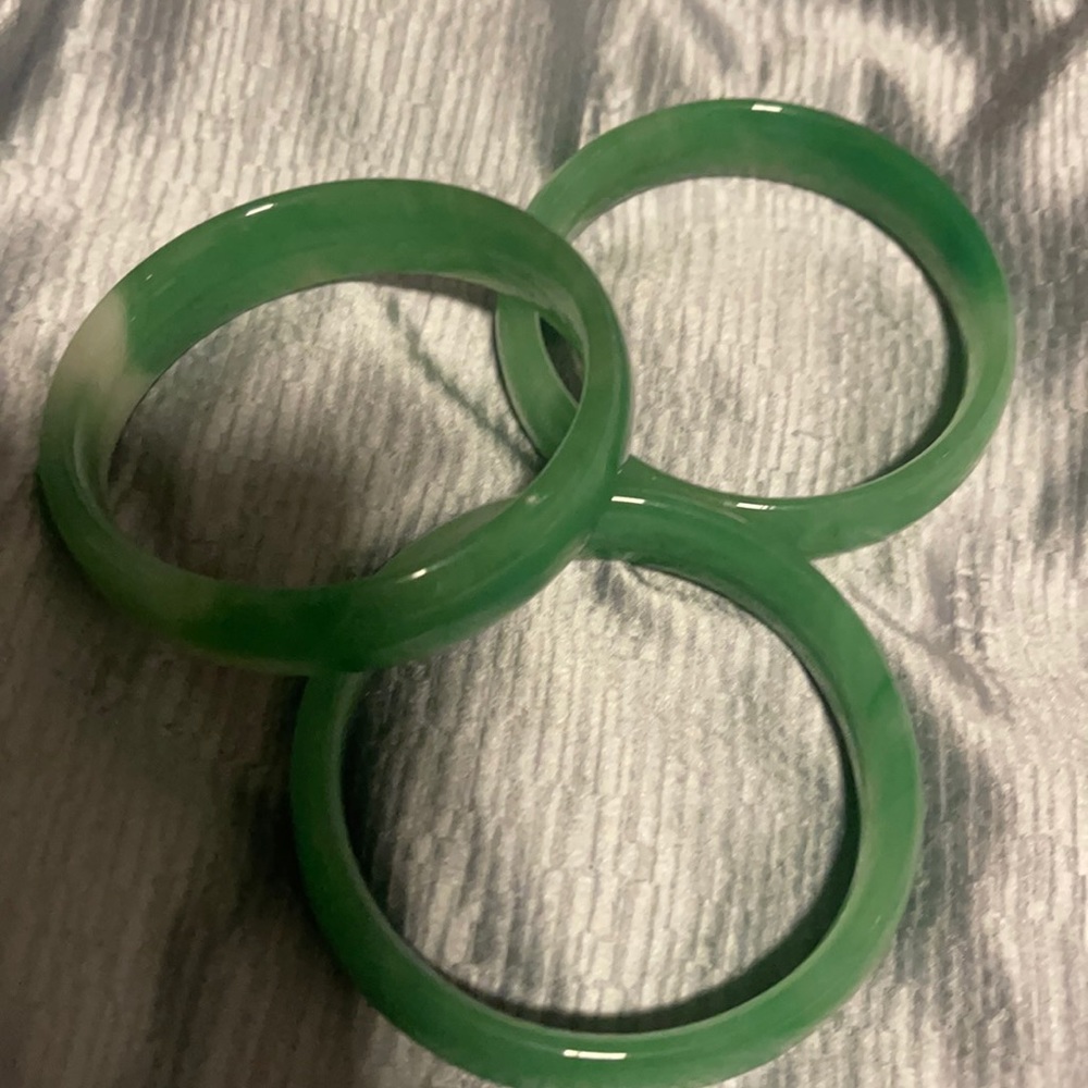 Authentic Jade thick bangles